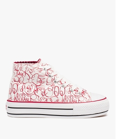 baskets femme semi-montantes en toile - minnie mouse blancC015101_1