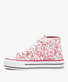 baskets femme semi-montantes en toile - minnie mouse blancC015101_3