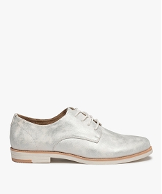 derbies femme metallisees a semelle bicolore blancC016201_1