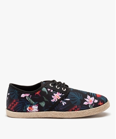 GEMO Derbies femme souples en toile et lacets cordelette coloris assortis