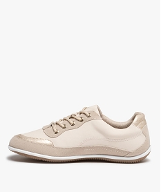 baskets femme confort a lacets et semelle fine beige baskets et tennisC017401_3