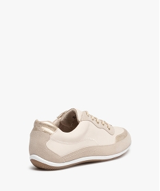 baskets femme confort a lacets et semelle fine beige baskets et tennisC017401_4