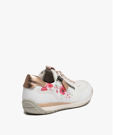 tennis femme confort a motifs imprimes et fermeture zip blanc baskets et tennisC019901_4