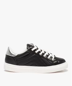 GEMO Baskets femme dessus uni matelassé noir standard
