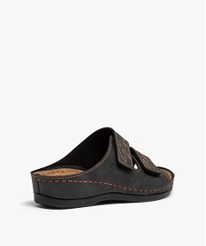 mules femme confort a surpiqures contrastantes noir standard mules et sabotsC023501_4