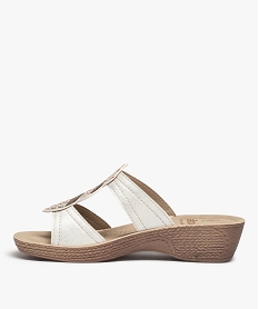 mules femme confort dessus a brides ornees de strass blanc standard mules et sabotsC024201_3