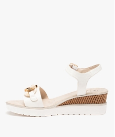 sandales femme a talon compense et maillons chaine blanc sandales a talonC037901_3