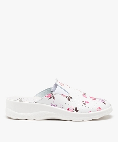 NU-PIED MARINE SABOT BLANC:30383400028-Synthetique/Cuir porc/Elastomere/Synthetique/