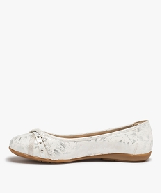 ballerines femme a talon plat et dessus fantaisie blanc ballerinesC046101_3