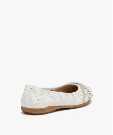 ballerines femme a talon plat et dessus fantaisie blanc ballerinesC046101_4