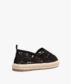 espadrilles femme a talon plat dessus dentelle unie noir ballerinesC046501_4