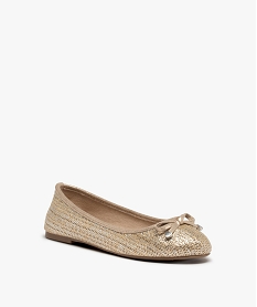 ballerines femme a talon plat dessus tresse dore ballerinesC046701_2