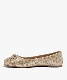 ballerines femme a talon plat dessus tresse dore ballerinesC046701_3