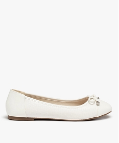 ballerines femme unies dessus imitation serpent blanc ballerinesC046801_1