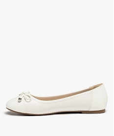 ballerines femme unies dessus imitation serpent blanc ballerinesC046801_3