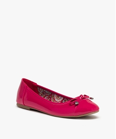 ballerines femme a talon plat unies et vernies roseC046901_2