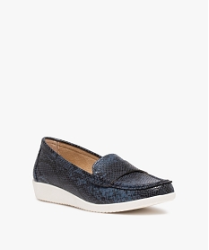 mocassins femme confort a semelle contrastante bleu mocassinsC047601_2