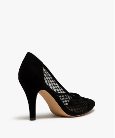 escarpins femme a talon et dessus ajoure noirC049901_4