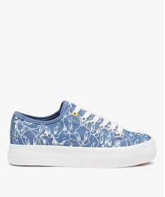 baskets femme en toile imprimee titi - looney tunes bleu baskets et tennisC052001_1