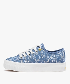 baskets femme en toile imprimee titi - looney tunes bleu baskets et tennisC052001_3