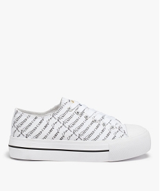 GEMO Baskets femme en toile et semelle épaisse– Camps United blanc standard