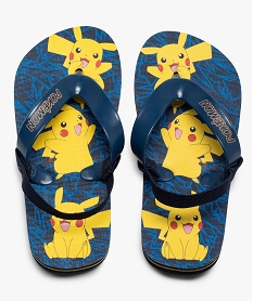tongs enfant pikachu avec bride elastiquee - pokemon bleuC058101_4