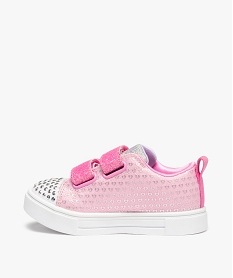 baskets fille en toile a bout lumineux - skechers twinkle toes rose tennis en toileC058301_3