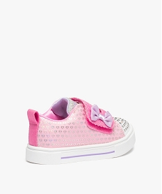 baskets fille en toile a bout lumineux - skechers twinkle toes rose tennis en toileC058301_4