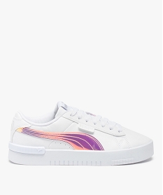 GEMO Baskets fille à lacets et détails irisés – Puma Jada Blanc