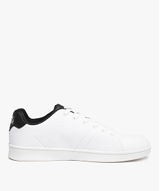 GEMO Baskets homme unies à lacets – Slazenger Blanc