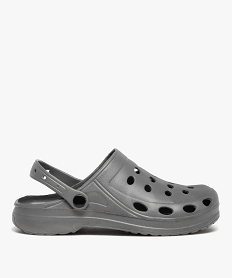 GEMO Sabots souples homme dessus uni perforé gris standard
