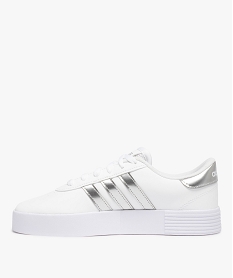 baskets femme a bandes metallisees – adidas courtbold blancC072901_3