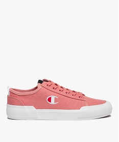 GEMO Baskets femme en toile unie à lacets – Champion Revoli rose standard