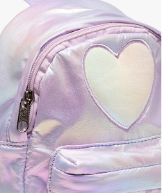 sac a dos fille en matiere scintillante avec motif cœur rose sacs et cartablesC078601_3