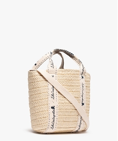 sac en paille fille forme cabas avec bandouliere - lulucastagnette beigeC079901_2