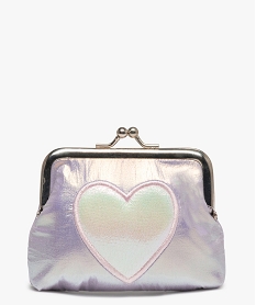 porte-monnaie fille iridescent a cœur brode rose sacs et cartablesC080001_1