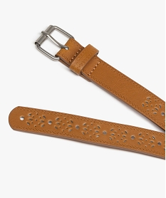 ceinture fille avec motifs rosaces ajoures orangeC080301_2