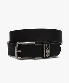 GEMO Ceinture garçon à grosse boucle en métal vieilli noir vif