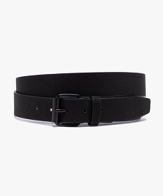 ceinture homme en matiere texturee avec boucle metal noirC082201_1