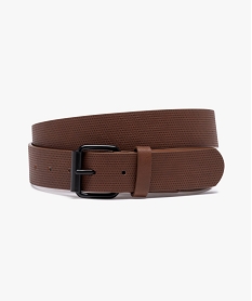 ceinture homme en matiere embossee avec boucle metal marron vifC082301_1