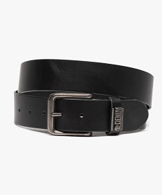 ceinture homme mate a grosse boucle en metal vieilli noirC082501_1