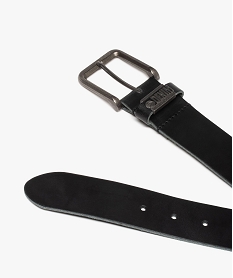 ceinture en cuir a grosse boucle en metal vieilli homme noir vifC082501_4