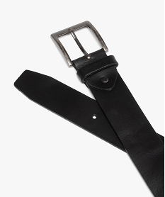 ceinture homme en cuir avec boucle carree en metal noir standard ceintures et bretellesC082601_2