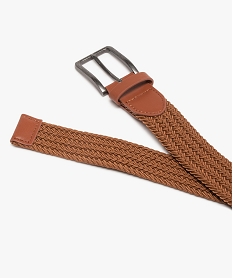 ceinture homme tressee elastique brunC082701_2