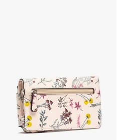 pochette portefeuille femme a motifs fleuris beigeC082801_3