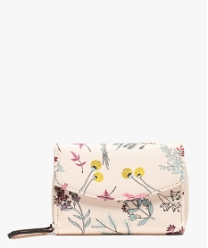 porte-monnaie femme a motifs fleuris beige porte-monnaie et portefeuillesC083201_1