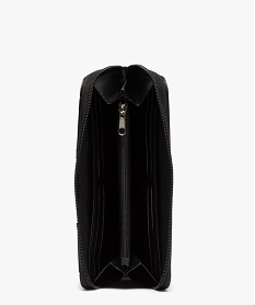 portefeuille femme a large zip et motifs geometriques noir porte-monnaie et portefeuillesC084401_3