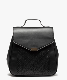 sac a dos femme a effet tisse et volume ajustable noir sacs a dos et sacs de voyageC086001_1