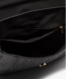 sac a dos femme a effet tisse et volume ajustable noir sacs a dos et sacs de voyageC086001_3