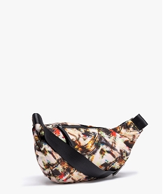 sac femme forme banane en toile multicolore multicoloreC086201_2